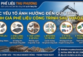 Quy trình định giá phế liệu công trình sau tháo dỡ chi tiết 2026